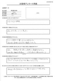 1つ1つの相談に丁寧に応えて頂きました。施工前の説明もわかりやすく納得できました。 細い寸法の部分もきちんとやっていただいて、とても素敵にできあがりました。 フックとミラーとのかねあいもきれいになり、頼んでよかったです。